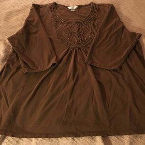 Detailed casual plus size top